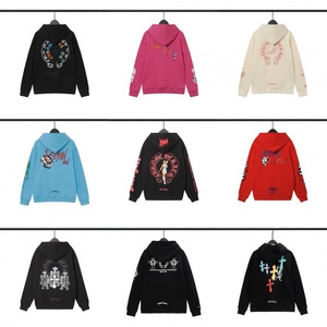 Nueva Sudadera con <span class=keywords><strong>Capucha</strong></span> Chrome Heart de Alta Calidad, Bordada e Impresa, 100% Algodón, Estilo Urbano Europeo Americano, Unisex, Corte Holgado - Product Image 4
