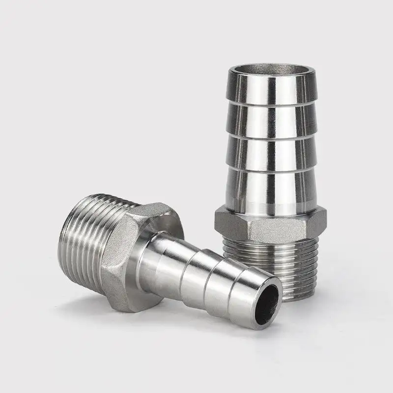 10mm 3/8 high temperature high pressure male straight pneumatic SS316 SS304 INOX stainless steel pipe push in fittings