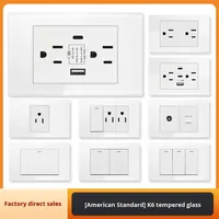 Prise murale USB blanche de type 118 nord-américaine, norme américaine 10A, alimentation multi-styles multi-prises pour la maison et le bureau