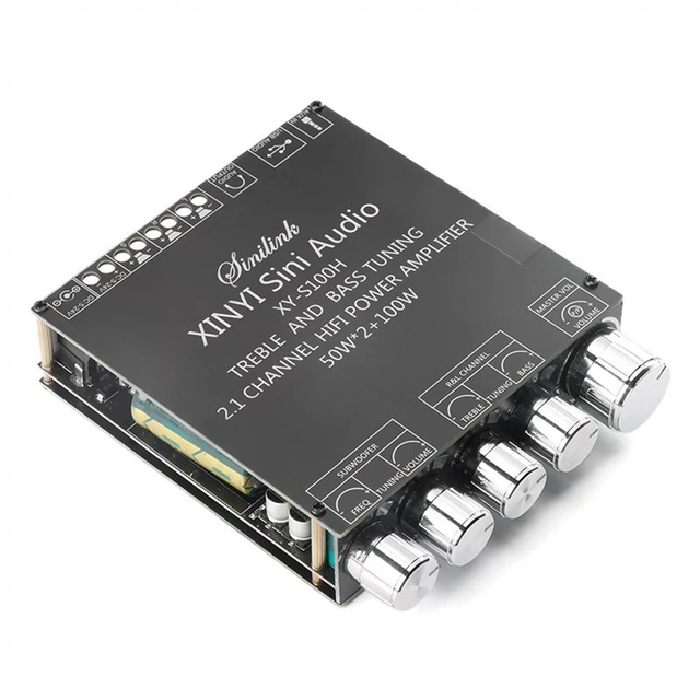 XY-S100L XY-S100H BT 5.0 2.1 Channel Power Audio Stereo Subwoofer Amplifier Board Module 50W*2+100W