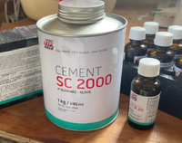 JXY23 Tip Top SC2000 SC4000 Courroie de colle époxy Agent de liaison de vulcanisation à froid pour le travail du bois et le caoutchouc 690ML/1KG