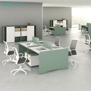 Modern Convertible Modular Office Cubicle Open <b>Work</b> <b>Station</b> Desk with Partition Staff-friendly Office Furniture Table - Product Image 3