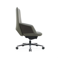 Chaise de bureau à dossier moyen Chaises de bureau ergonomiques et confortables pour patron en cuir PU réglable en hauteur