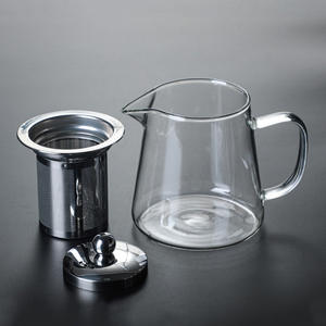 <span class=keywords><strong>Teiera</strong></span> Ecologica in Vetro con Filtro e Coperchio in Acciaio Inox, Set <span class=keywords><strong>Teiera</strong></span> in Vetro <span class=keywords><strong>Borosilicato</strong></span> Alto da 450ml, 550ml, 800ml, 950ml - Product Image 5
