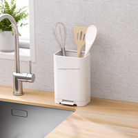 WIREKING Égouttoir à Couteaux Auto-Séchant Antirouille, Support d'Égouttage pour Évier de Cuisine, Organisateur de Comptoir