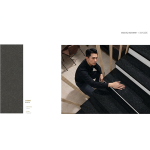 Porcelana impermeable Cosmic Black 800x2400x15mm de Foshan, baldosas de granito antideslizantes para pisos y paredes, losas de porcelana tipo mármol. - Product Image 1
