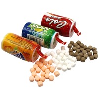 Vente en gros de bonbons miniatures halal, comprimés de sucre, pastilles, boissons gazeuses pétillantes, saveurs de bonbons, cola, bouteille, boîte