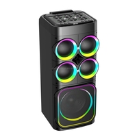 Enceinte de fête haute puissance CSN-612 de 12 pouces avec lumières LED RGB dynamiques, système de sonorisation karaoké sans fil, enceinte portable