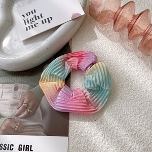 2022 New Korean Designer Tie Dye Colorful Hair <strong>Band</strong> Fashion Boho Rainbow Pleat Knotted <strong>Alice</strong> <strong>Band</strong> for Women - Product Image 5
