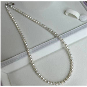 Collier classique en perles d'eau douce souriantes, accessoire polyvalent plaqué or 14 carats avec une personnalité naturelle et unique - Product Image 5