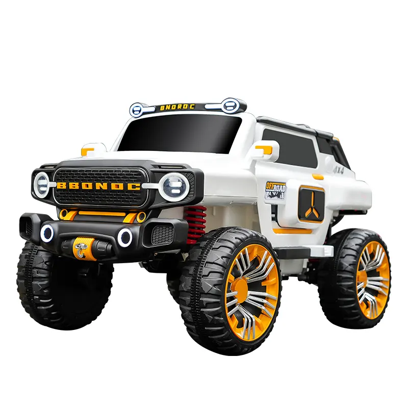 Mobil listrik Jeep orang tua anak, mainan mobil besar untuk anak-anak berkendara baterai dan remote control