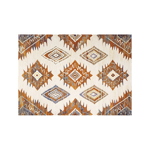 Tapis rectangulaire en polaire Dove, style bohème, antidérapant, pour salon et salle à manger, lavable en machine - Product Image 2