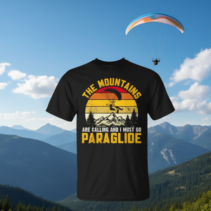 Las montañas me llaman y debo ir. Camiseta de parapente. - Product Image 3
