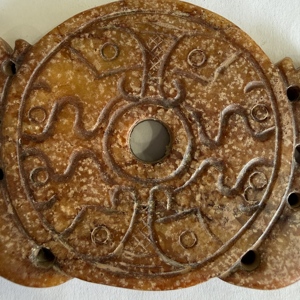 Liontin naga batu Birma ungu alami mainan ukiran buatan tangan seni rakyat - Product Image 1