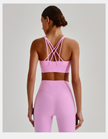 Soutien-gorge de sport pour femme à maintien élevé, dos croisé, extensible dans les quatre sens, anti-transpiration, bretelles spaghetti, idéal pour le fitness et le yoga
