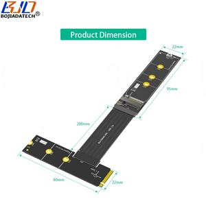 النوع الأيسر NGFF <span class=keywords><strong>M</strong></span> <span class=keywords><strong>2</strong></span> مفتاح إلى المفتاح <span class=keywords><strong>M</strong></span>/B + <span class=keywords><strong>M</strong></span> بسي-e 4x x M2 NVME SSD بطاقة محول + كابل تمديد مرن <span class=keywords><strong>M</strong></span> - Product Image 3