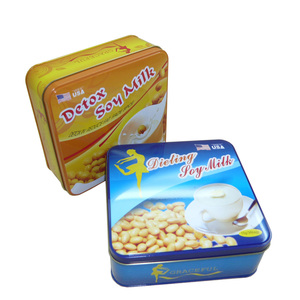 Custom Tin Box Tins Printed Design Metal Tin Box Square Custom Biscuits Tin Box Hinged Tins Candy Printed Metal Gift Tin Box