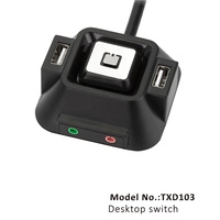 Tombol Daya Komputer Multi Fungsi 1 Tombol Daya 2 Port Usb2.0 Panel Sakelar Komputer