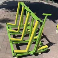 Chariot de transport sur mesure en acier robuste pour la manutention du verre, avec roues à frein pour usine de traitement des fenêtres et du verre