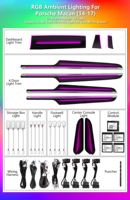 Kit d'éclairage d'ambiance dynamique à 64 couleurs Cardoo pour Porsche Macan 2014-2017, accessoires d'éclairage LED pour l'intérieur de la voiture