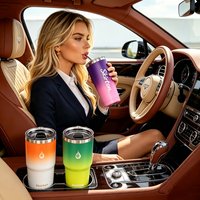 Gobelet de voyage isotherme à double paroi en acier inoxydable 20oz 30oz avec couvercle