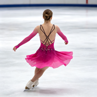 Robe de patinage artistique fuchsia en strass, sans manches, dos croisé, en maille, pour enfants et adultes, pour compétition et performance