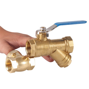 Y-type Brass Ball Valve Manual Long Handle Filter Water Valve For HVAC Systems - Product Image 4