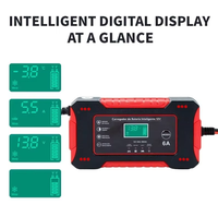 Chargeur de batterie portable 12V 6A pour moto et voiture avec allume-cigare, réparation intelligente par impulsions et charge rapide