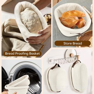 Panier à pain ovale en corde de coton Feagar, réutilisable, pour la levée de la pâte et la cuisson - Product Image 4
