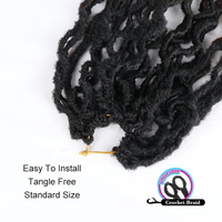 Locks Gipsy Ondulées Synthétiques de 18 Pouces pour Tressage, Fausses Locks Ombrées, Extensions de Cheveux Tresses Jumbo, Cheveux à Tresser au Crochet, Locks Gipsy