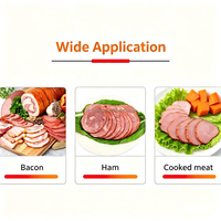 Machine à trancher la viande de porc cuite, automatique et multifonctionnelle, pour bacon et jambon, avec bande transporteuse, pour la découpe des saucisses