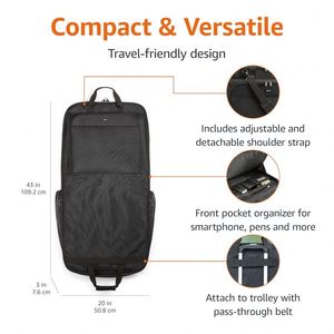 Free Sample Dustproof Nylon Garment <b>Bags</b> <b>for</b> Travel & Closet <b>Storage</b> 20L Large Capacity with Zipper Closure <b>for</b> Hanging <b>Clothes</b> - Product Image 5