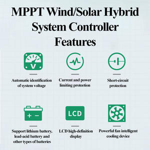 SUYEEGO 12v 24v 48v 자동 <span class=keywords><strong>40a</strong></span> 70a 트루 <span class=keywords><strong>MPPT</strong></span> 하이브리드 풍력 태양열 충전 컨트롤러 <span class=keywords><strong>MPPT</strong></span> (와이파이 포함) - Product Image 4