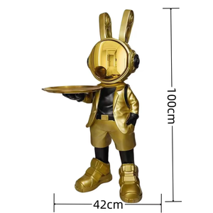 Lámpara Nocturna de Astronauta de 36 cm, Estatua de Resina Decorativa para Dormitorio, Mesita de Noche, Habitación Infantil, Luz Ajustable, Escultura de Astronauta - Product Image 2