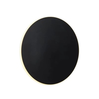 Applique murale ronde moderne 13cm/20cm LED noire/blanche/fer acrylique, luminaire facile à installer pour salon et chambre à coucher