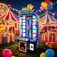 LEON Drop a Prize Machine de jeu d'arcade à monnayeur deux-en-un avec double récompense, construction en plastique, prise en charge de la langue anglaise