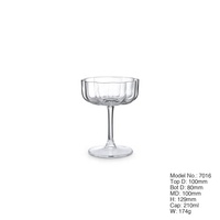 Verre à jus et à crème glacée, verre polyvalent, cristal transparent, verre blanc de haute qualité, 210 ml, pour mariage, hôtel, banquet, bar, logo OEM/ODM