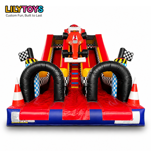 Parcours d'obstacles gonflable Lilytoys <span class=keywords><strong>F1</strong></span> Racing Car avec toboggan de course, certifié CE, en PVC - Product Image 2