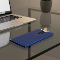 Coque arrière en verre de remplacement bleue pour OnePlus 8 Pro 5G