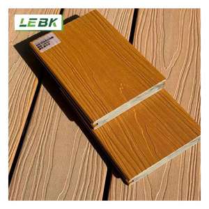 OEM terrasse moderne extérieure 3D grain de <span class=keywords><strong>bois</strong></span> WPC platelage 23mm d'épaisseur ignifuge anti-rayures solide Composite platelage pour extérieur - Product Image 4