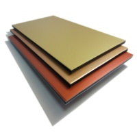 4X8 Decoración de pared interior Panel de plástico de aluminio recubierto de PE Paneles compuestos de aluminio ACM