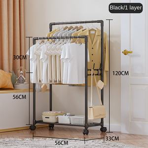 Portant à Vêtements Multifonctionnel en Métal avec Étagère à Chaussures et Chapeaux, Rangement pour Chambre, Organisateur de Placard - Product Image 6