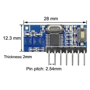 Penerima 433 mhz RF modul Decoder kode pembelajaran 433 mhz nirkabel 4 saluran output kit DIY untuk Remote Control 1527 encoding