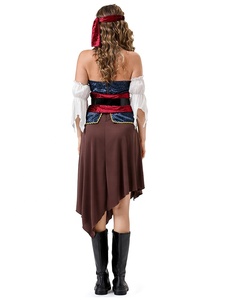 Costume de pirate pour <span class=keywords><strong>femme</strong></span> adulte, style <span class=keywords><strong>viking</strong></span> des Caraïbes, pour fête costumée ou spectacle - Product Image 2