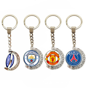 Llavero Deportivo de Aleación de Zinc con Logotipo de <span class=keywords><strong>Club</strong></span> de Fútbol, Llavero de Media Luna con Gema, Moderno, Impermeable y Ligero para Amantes del Deporte - Product Image 1