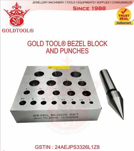 Bloc de monture pour outils en or, rond, ovale, six pièces - Product Image 2