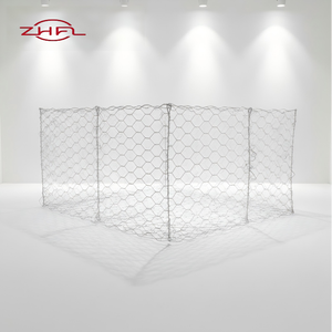 Galvanized 100x100x100 <b>Garden</b> Gabion Fence <b>Mesh</b> Twist-Laced Gauge Cages with Hexagonal Holes - Product Image 4