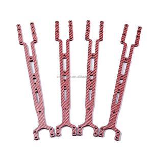 Plaques de châssis de voiture RC en fibre de carbone 3K tissée, usinées CNC, sur mesure OEM, 2,5 mm, 3 mm, 5 mm, pour course, drag, drift, pour garçons - Product Image 3