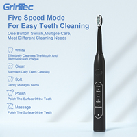 Brosse à dents sonique à poils souples étanche IPX7, style populaire, pour adultes, usage domestique, avec étui de voyage