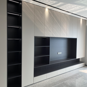 Meubles de salon personnalisés en usine Meuble <span class=keywords><strong>TV</strong></span> Armoire murale <span class=keywords><strong>TV</strong></span> encastrée de style moderne et simple de style nordique - Product Image 5